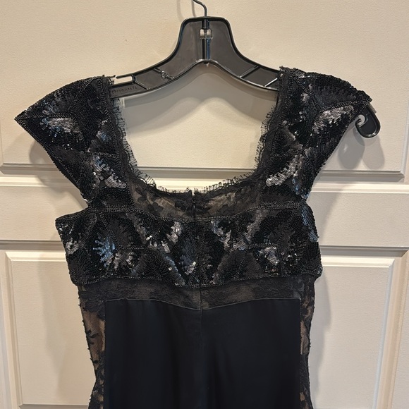 Georges Chakra Custom Black Lace & Sequin Gown - Picture 8 of 11